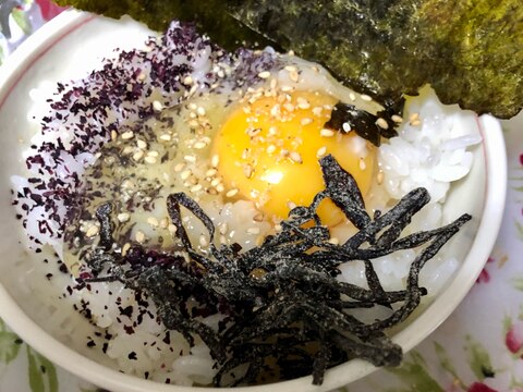 めちゃ旨♡しそ昆布海苔の卵かけご飯